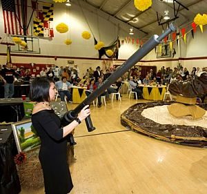 School auction items Potato Cannon Paul Haring photographer