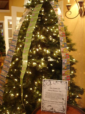 benefit auction revenues - Holiday tree with lottery tickets