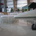 Fundraising auction venue - hangar learjet