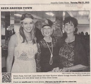 Co-chair Laura and a guest stand beside me. Laura cut this out of the paper and sent it to me.