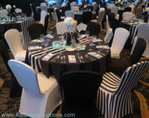 Gala Tables arranged after the work of auction seating meeting